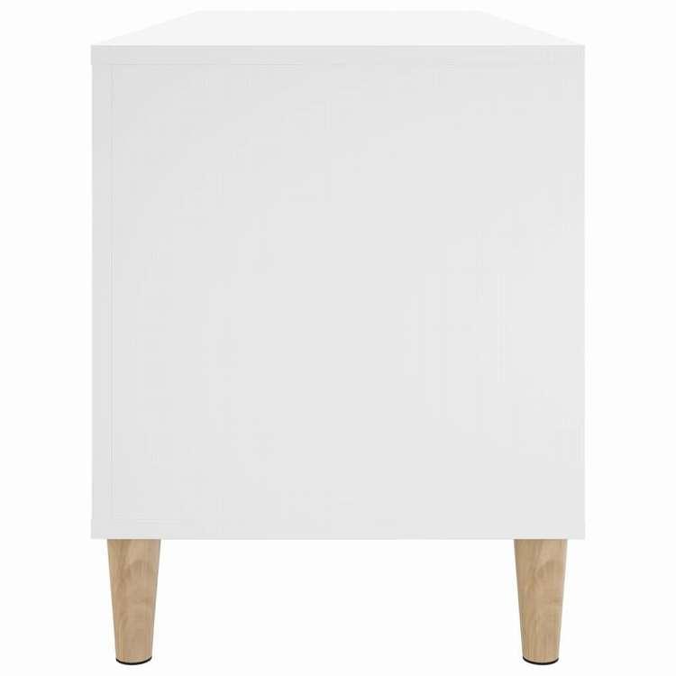 vidaXL レコードキャビネット ホワイト 100x38x48 cm エンジニアードウッド 家具 キャビネット 収納 代引不可の画像