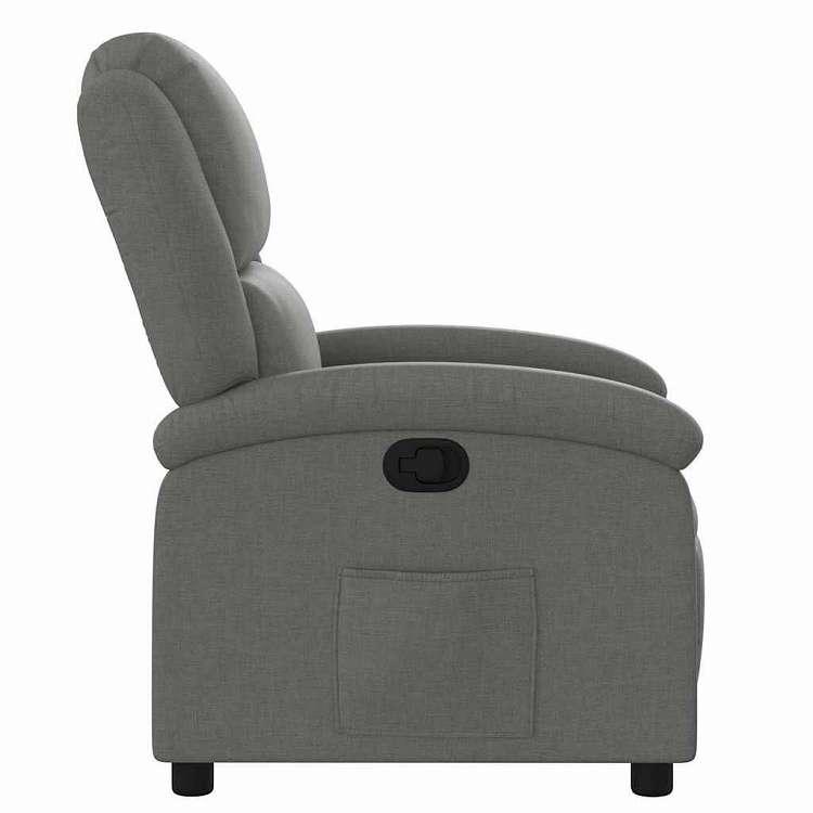 vidaXL リクライニングチェア ダークグレーファブリック 家具 チェア