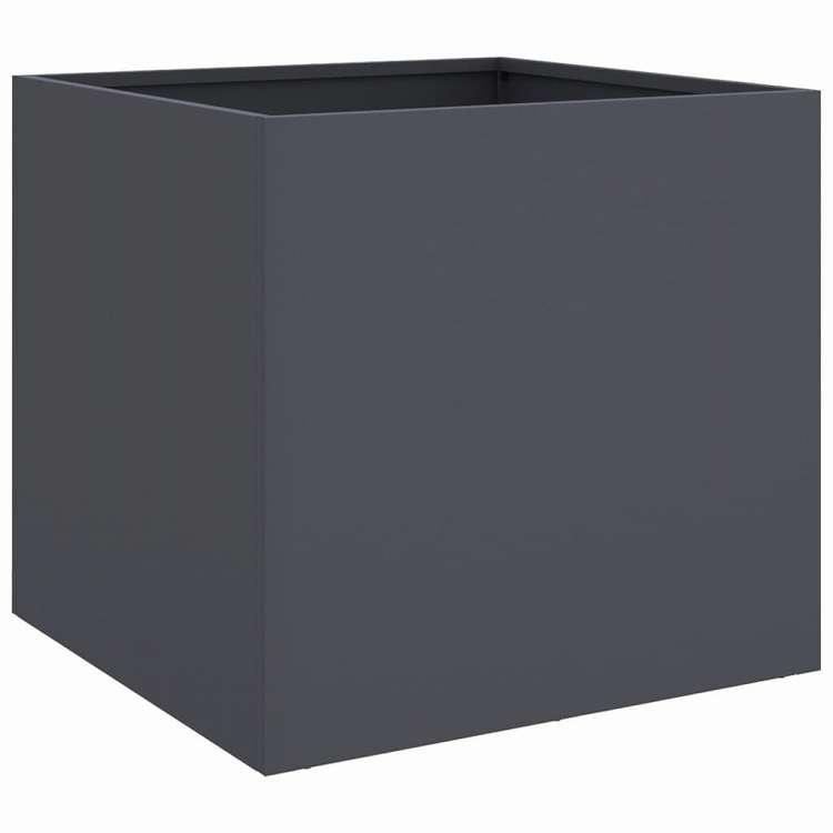 vidaXL プランター 2点 アントラシート 49x47x46cm スチール ホーム ガーデン 芝 ガーデン ガーデニング 鉢植え・プランター 代引不可_6