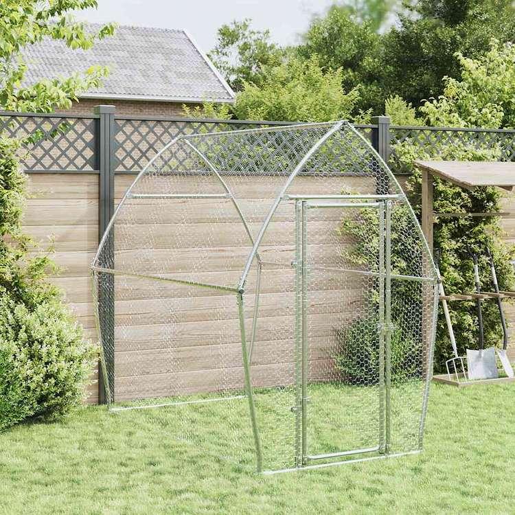 vidaXL 鶏小屋 シルバー 200x105x182 cm 亜鉛メッキ鋼動物 ペット用品 ペット用品 小動物用品 小動物 飼育・ケージ 代引不可の画像