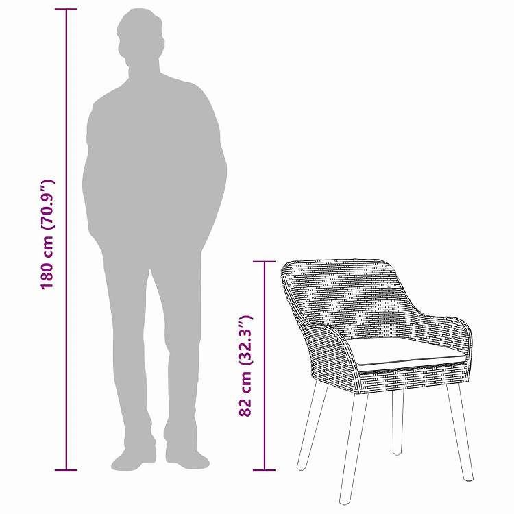 vidaXL ガーデンダイニングセット クッション付き 5 pcs ブラック ポリラタン 家具 アウトドア家具 屋外家具セット 代引不可_3
