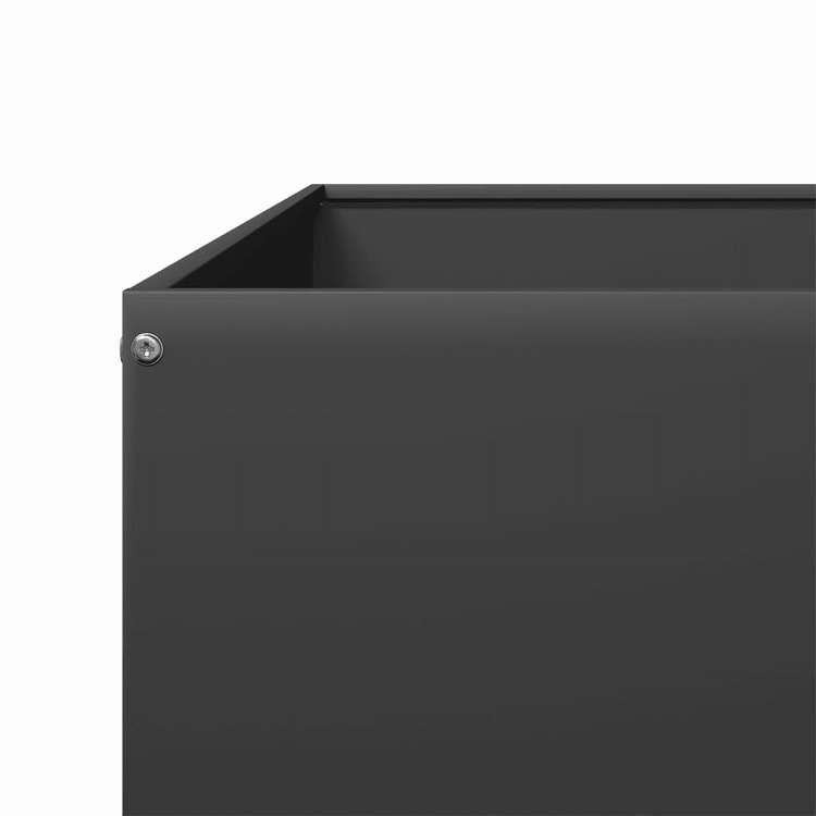 vidaXL ガーデンレイズドベッド ブラック 100x100x33.5 cm スチール ホーム ガーデン 芝 ガーデン ガーデニング 鉢植え・プランター 代引不可_6