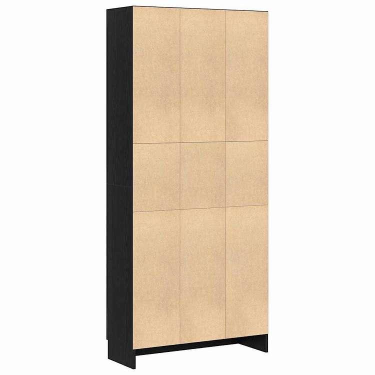 vidaXL 本棚 ブラックオーク 82.5 x 30.5 x 185 cm エンジニアリングウッド 家具 棚 本棚・オープンラック 代引不可の画像