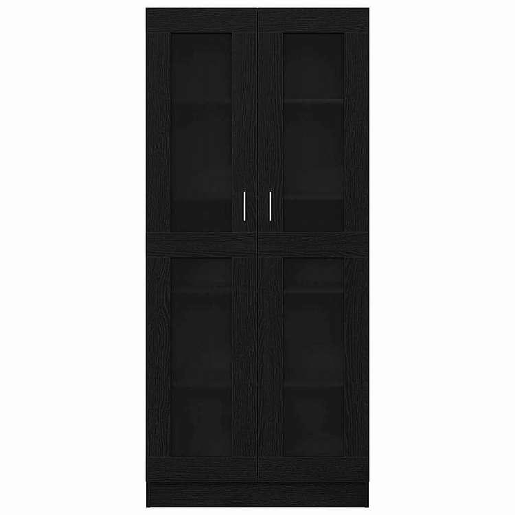vidaXL 本棚 ブラックオーク 82.5 x 30.5 x 185 cm エンジニアリングウッド 家具 棚 本棚・オープンラック 代引不可の画像