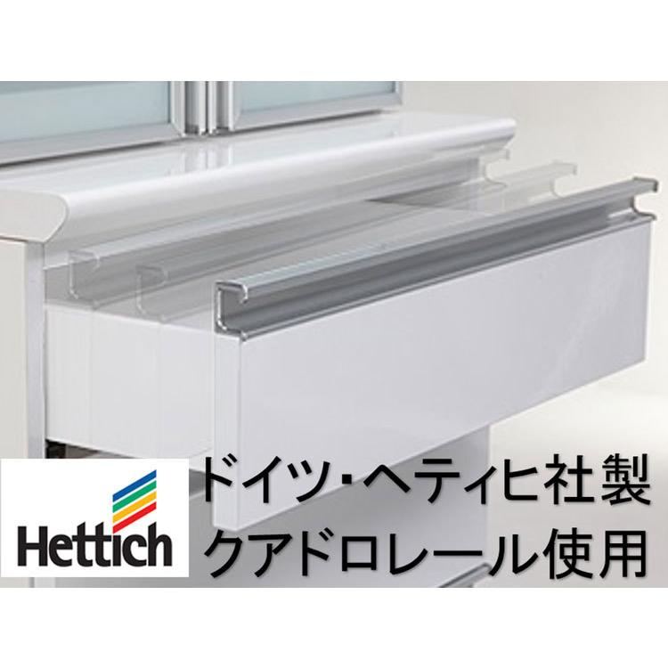 食器棚 キッチンボード 幅150 奥行48 高さ201.5 完成品 国産 モイス加工 レンジ台 レンジボード 大容量 ソフトクローズ キッチン 収納 木目 代引不可_5