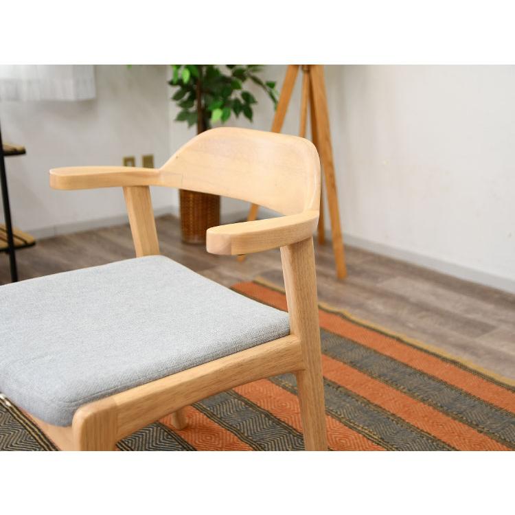 ダイニングチェア 2脚セット 肘掛け付き 背もたれ付き 座面高44cm 北欧
