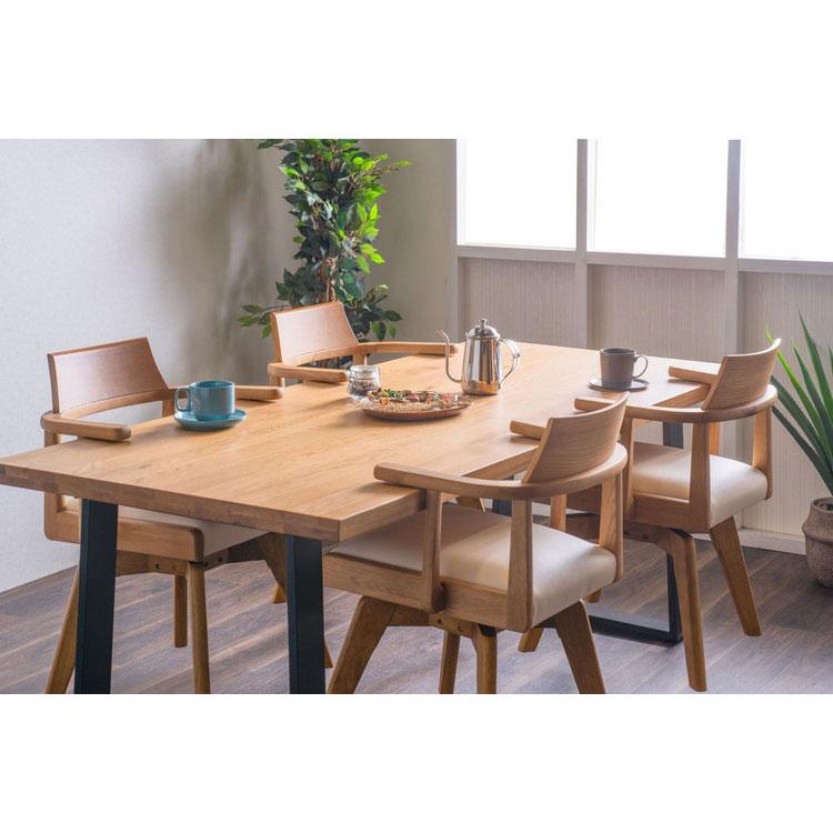 ダイニングテーブル 単品 幅150cm オーク無垢 大川家具 ナチュラル 