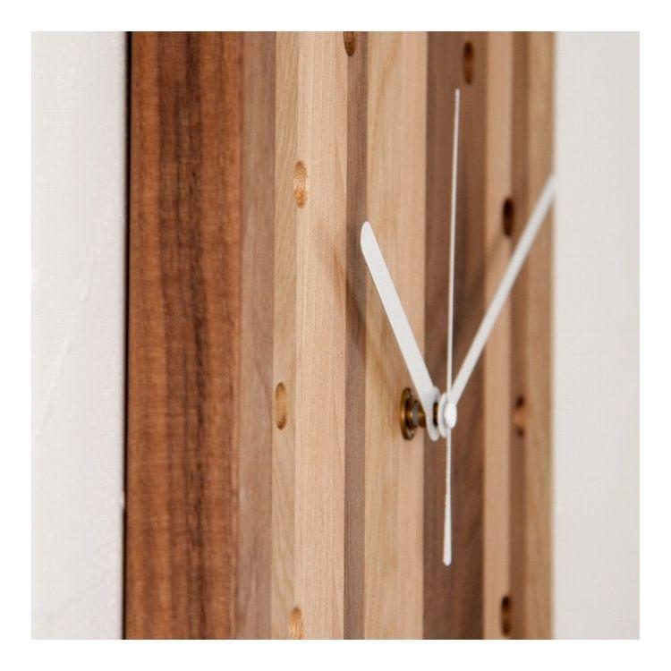 Latree ラトレ TIMEシリーズ 無垢のウォールクロック 角 モザイク