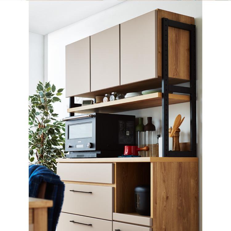 食器棚 幅120 キッチンボード ダイニングボード 日本製 開梱設置付き