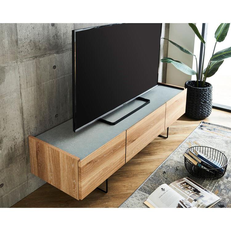 テレビ台 150 脚付き セラミック調天板 木目 完成品 おしゃれ 幅150