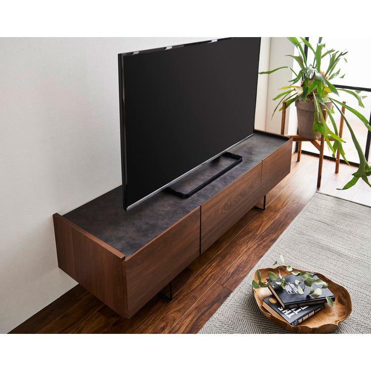 テレビ台 150 脚付き セラミック調天板 木目 完成品 おしゃれ 幅150