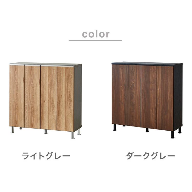 シューズボックス ロータイプ 幅100cm 国産 完成品 奥深 靴箱 下駄箱 シューズラック 玄関 収納 大川家具 おしゃれ 北欧 玄関収納 代引不可