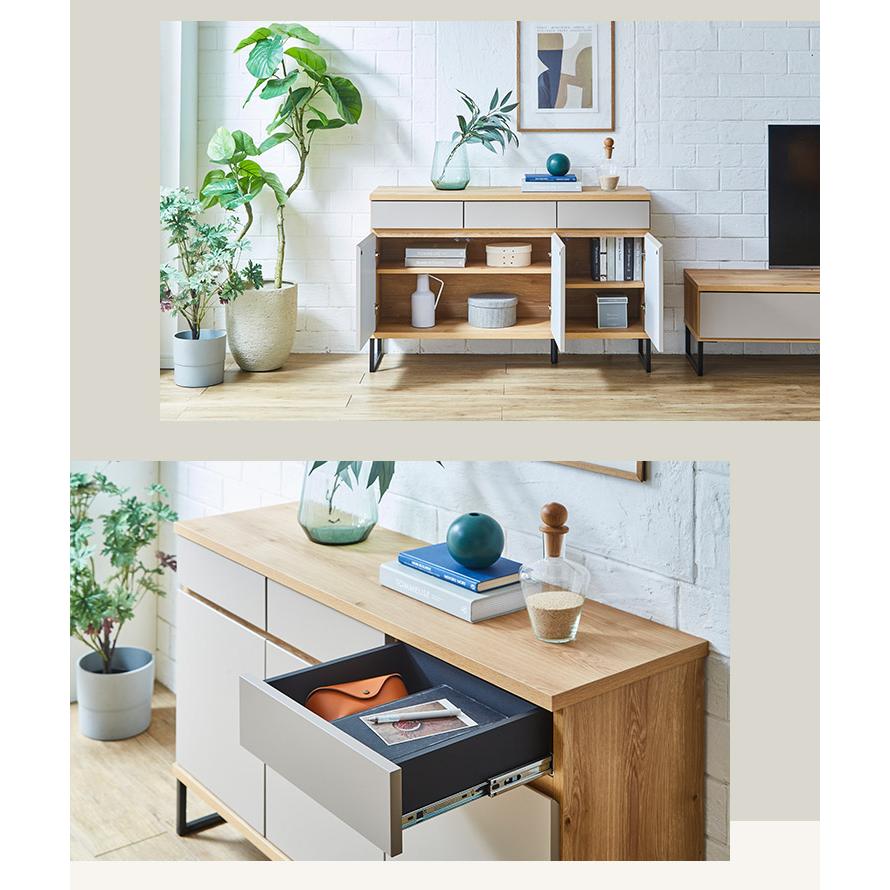 ☆展示品のキャビネット 収納棚 木目 幅約120cm 定価29990円?自社配送 
