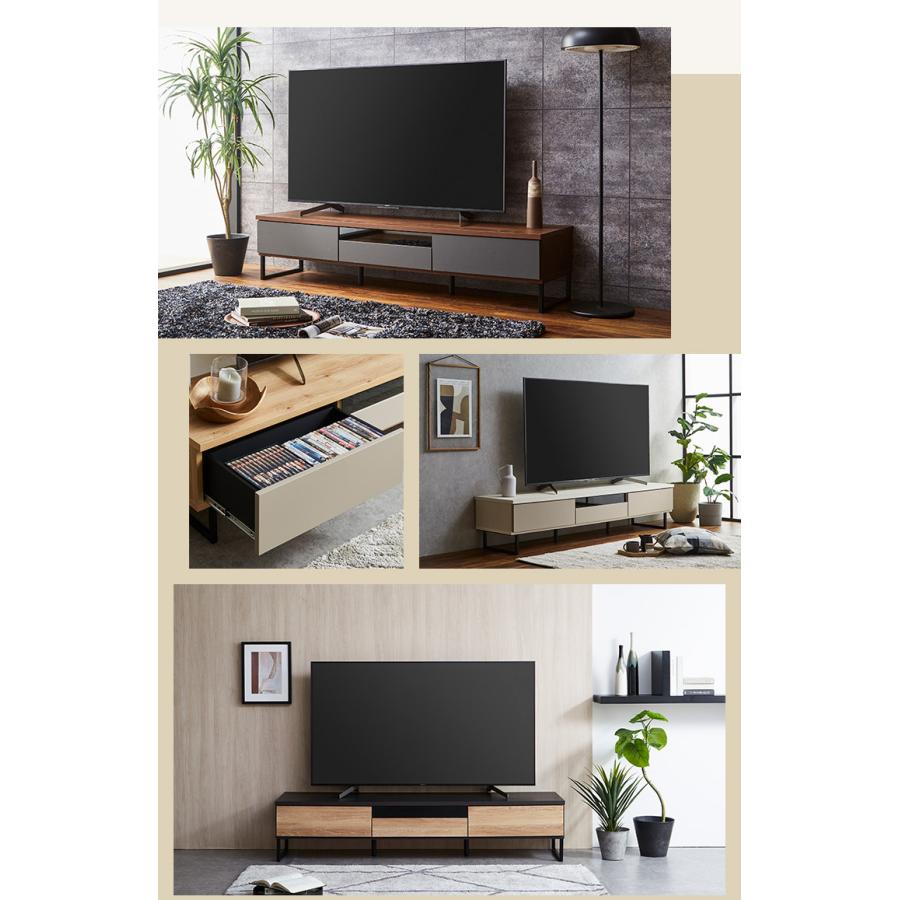 テレビ台 幅180 完成品 おしゃれ グレー 白 ホワイト ブラウン 奥行き45 高さ41 ローボード セラミック 脚付きテレビ台 木製 テレビボード TV台 代引不可 | 大川家具ドットコム | 02