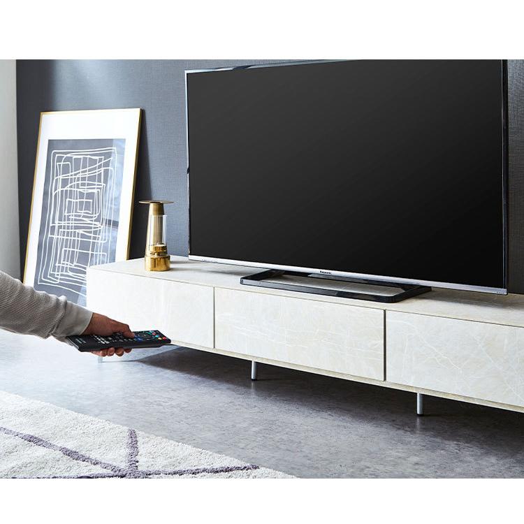 ホワイト 大理石調 テレビ台 180cm 引き出し付き 設置無料】幅180cm ロータイプ テレビ台 日本製 71インチ対応