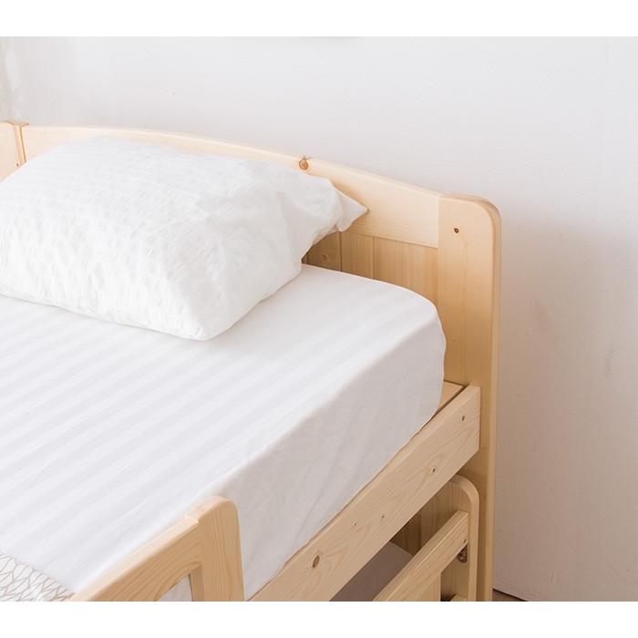 2段ベッド 子供用 大人用 天然木パイン無垢 親子ベッド ツインベッド ナチュラル すのこ キャスター ベッド下収納 代引不可｜rcmdin｜16