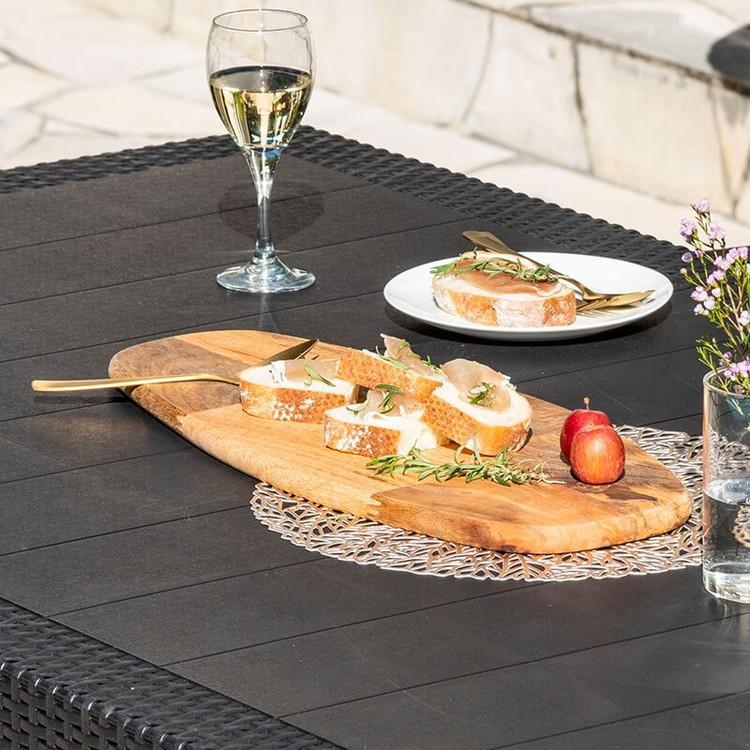 ラタン調 ガーデン 5点セット ピクシス 肘無し ガーデンチェア4脚