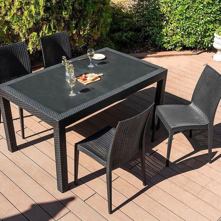 ★状態〇★ 家具 ピクシス ガーデンテーブル 幅150cm ラタン調 長方形 アウトドア テーブル 屋外 ベランダ テラス ガーデンファニチャー ラタン調 ガーデンテーブル 幅150cm ピクシス 単品 長方形 アウトドア