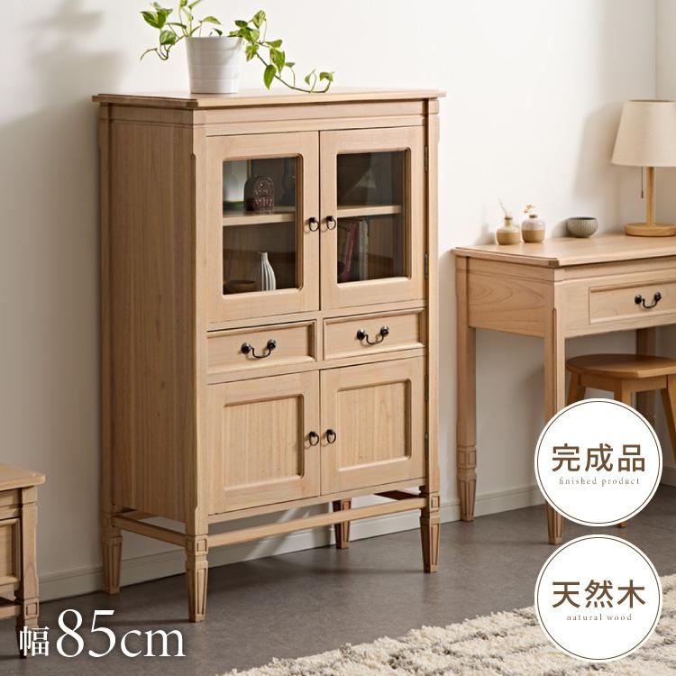 訳あり品！【52】ナチュラルウッド桐材天然無垢ガラスキャビネット収納家具チェスト ナチュラルウッド桐材天然無垢ガラスキャビネット収納家具