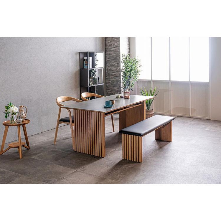 ダイニングテーブル 165×85cm 棚付き 収納 リビングテーブル