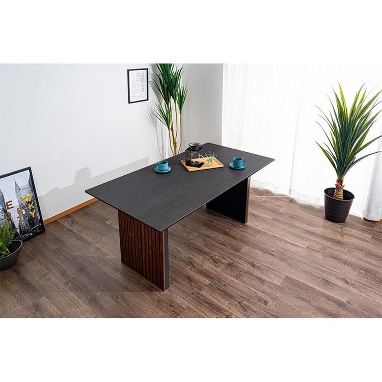 ダイニングテーブル 165×85cm 棚付き 収納 リビングテーブル