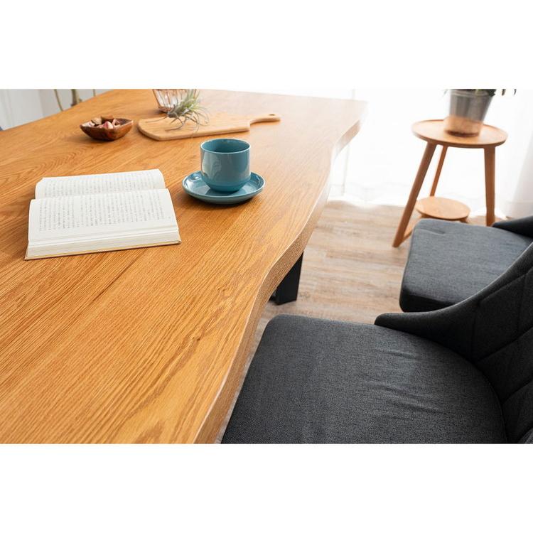 ダイニングテーブル T字脚 160×85cm 木製 スチール オーク 重厚感 厚天