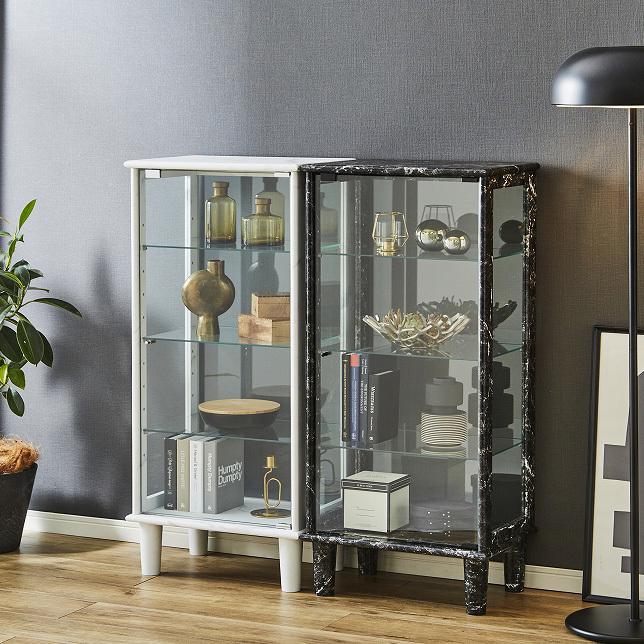 【幅40cm×奥行35cm×高さ120cm】コレクションケース　ホワイト 幅40cm×奥行35cm×高さ120cm】コレクションケース ホワイト