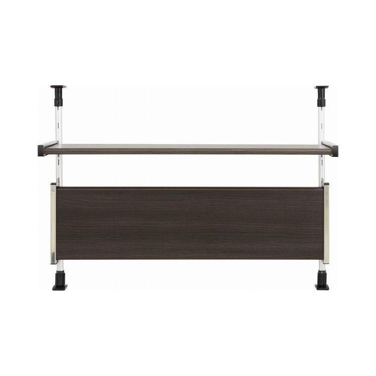 日本製 木目調スチール キッチン突っ張りラック 2段 幅75.6cm 日本製 木目調スチール キッチン突っ張りラック 2段 幅75.6cm
