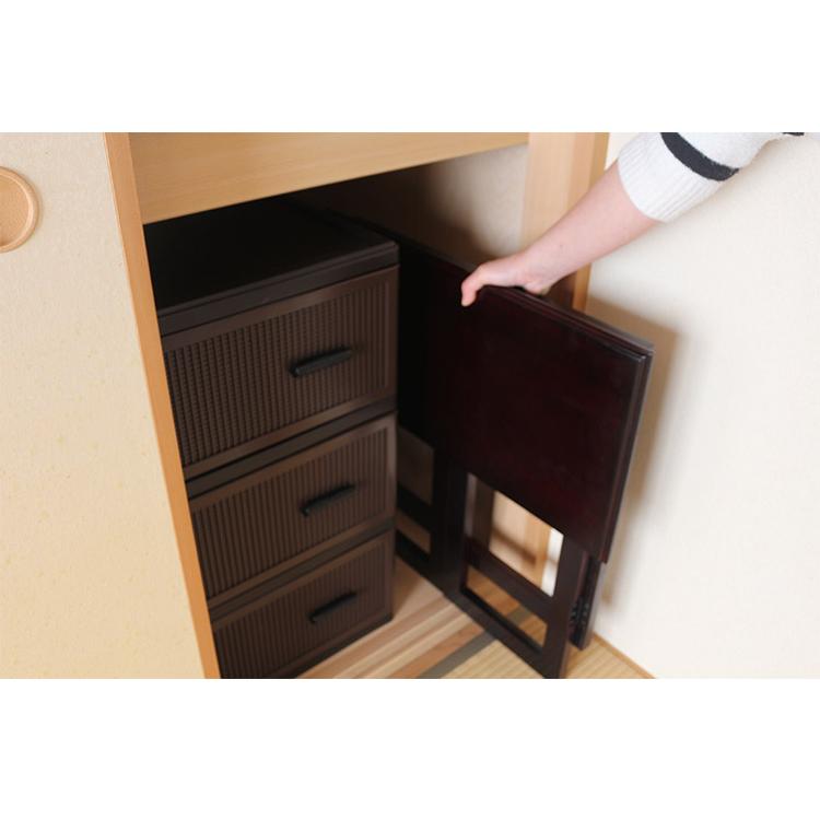 天然木 桐製 折りたたみ便利机 ハイタイプ 60×30cm 完成品 折りたたみ