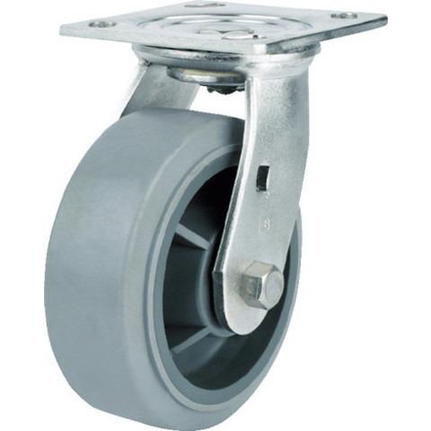 SAMSONG ステンレスキャスター 自在 エラストマー 150mm TP676001MIR 代引不可