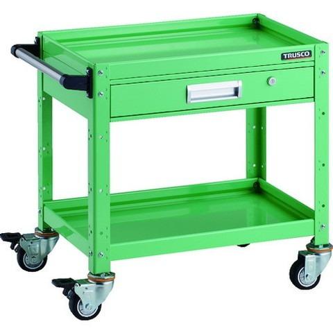TRUSCO トラスコ バーディワゴン 600X400 引出付 ウレタン車輪 YG色 BDW662VUYG 代引不可