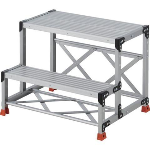 TRUSCO トラスコ 作業用踏台 2段 ステップ奥行200 高サ0.60m 天板800X400 TSF286 組立品 組立設置不可 代引不可