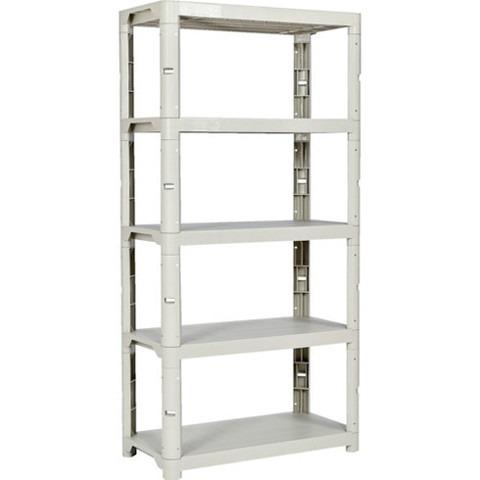 TRUSCO トラスコ プラ棚 高サ1800-5段タイプ コーナーキャップ4個付 ネオグレー TPT6345CA 組立品 組立設置不可 代引不可