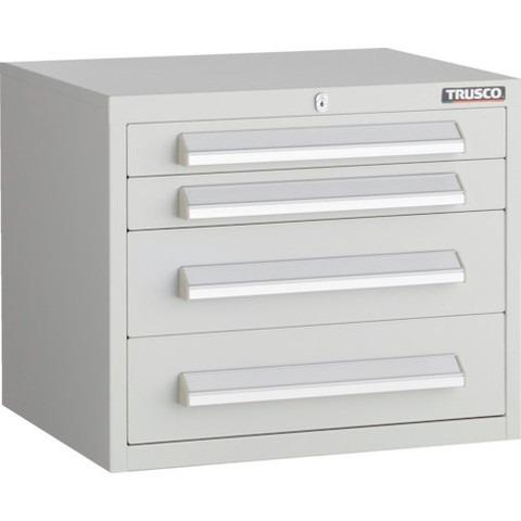 TRUSCO トラスコ WLVR型キャビネット 500X412XH420 引出4段 W色 WLVR422W 代引不可