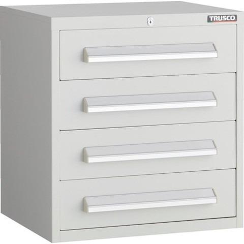 TRUSCO トラスコ WLVR型キャビネット 500X412XH540 引出4段 W色 WLVR542W 代引不可