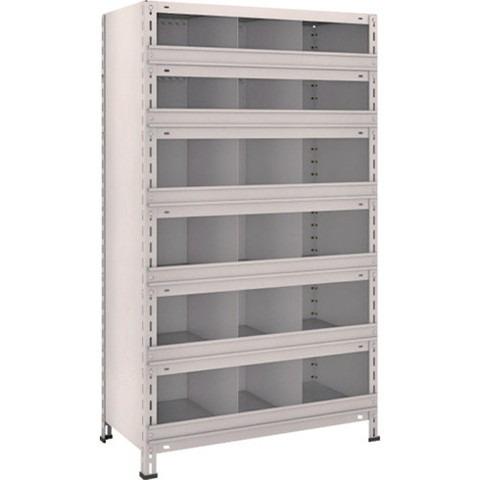 ブランド登録なし - TRUSCO トラスコ 軽さ棚 縦間仕切り前当付 875X450X1500 3列6段 ネオ薄墨色 53X57 精神的な統合品 精神的な統合取りつける不可 代引不可