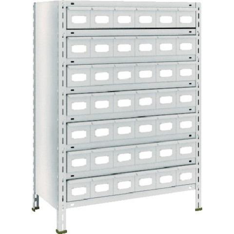 TRUSCO トラスコ 軽量棚 875X450X1200 スチール引出 小X42 ネオグレー 43X808A7 組立品 組立設置不可 代引不可