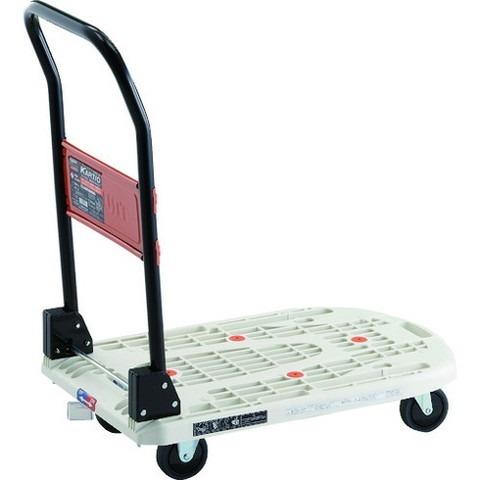 TRUSCO トラスコ 樹脂台車 カルティオ 折畳 780X490 白 樹脂ストッパー付 MPK720WJS 代引不可