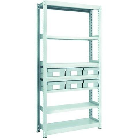 TRUSCO トラスコ M2型軽中量棚 H1800 樹脂NG引出付 大X6 M26337F6 組立品 組立設置不可 代引不可