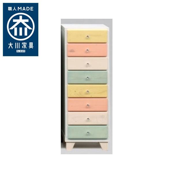 国産 大川家具 完成品 チェスト 幅30cm 高さ82cm 無垢材 収納 タンス パイン材 日本製 木製 衣類 おしゃれ 代引不可
