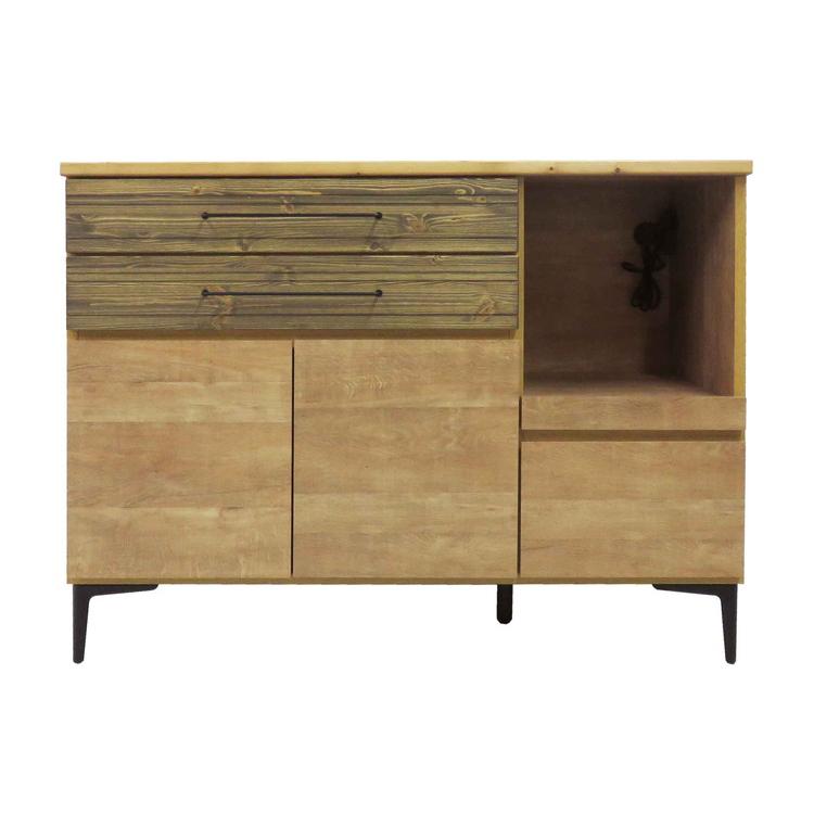 キッチンカウンター 幅約120cm 木目調 日本製 完成品 キッチン収納