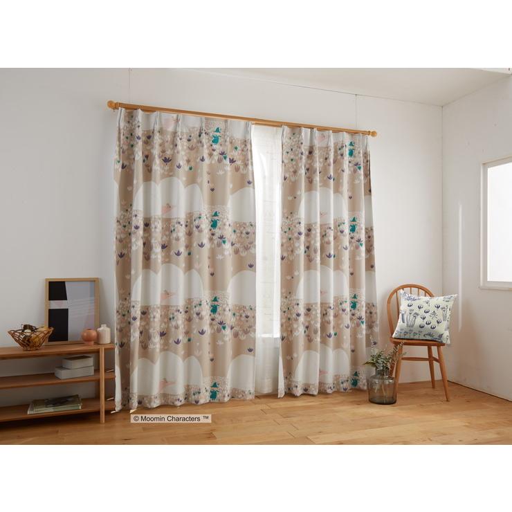 カーテン 日本製 ムーミン MOOMIN SOFT MELODY ソフトメロディー 2級
