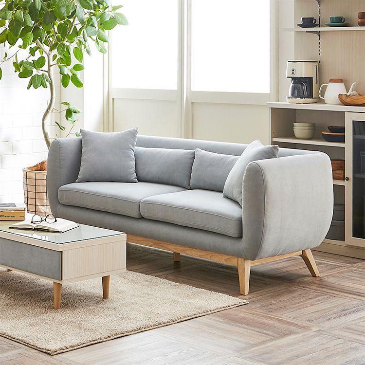 SALENEW大人気! 新品 送料無料 Marsh 3人掛カウチソファ グレー