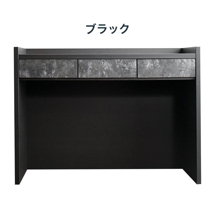 間仕切りカウンター 幅122cm 引き出し付き 収納 背面化粧仕立て フルスライドレール付き 完成品 すき間収納 ラック リビング収納 玄関収納 代引不可_2
