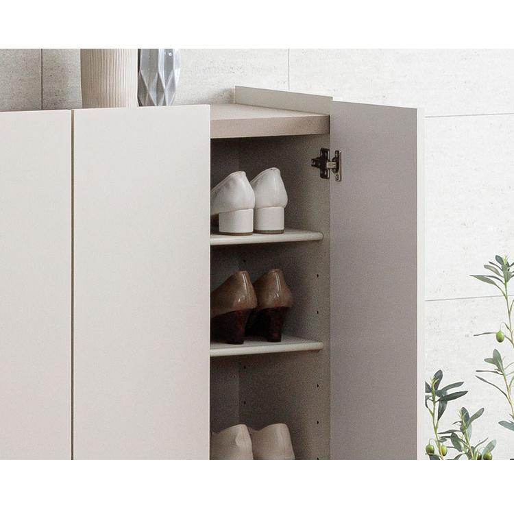 下駄箱 靴箱 国産 日本製 大川家具 幅100cm ロータイプ シューズ