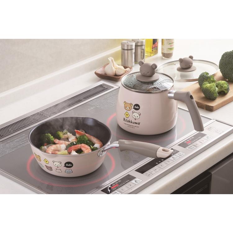 深型フライパン 20cm IH対応 リラックマ タマハシ RK-46 / ガラス蓋付