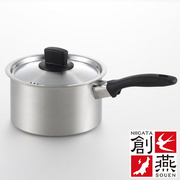 SORAI YANGI Sori / つや消し 18cm ステンレス・アルミ3層鋼片手鍋 IH対応】柳宗理 200V対応 IH 18cm ステンレス片手鍋 調理器具