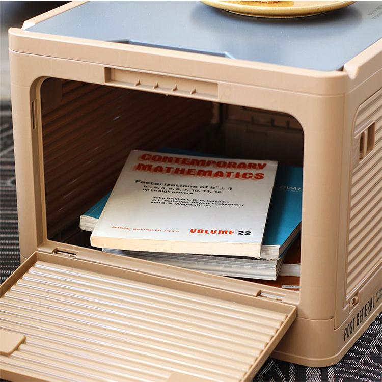 折りたたみコンテナ 45L 収納ボックス 4面開閉式 隠しキャスター付き 収納ケース フタ付き 天板付き 大容量 折り畳み コンテナ アウトドア キャンプ | ブランド登録なし | 09