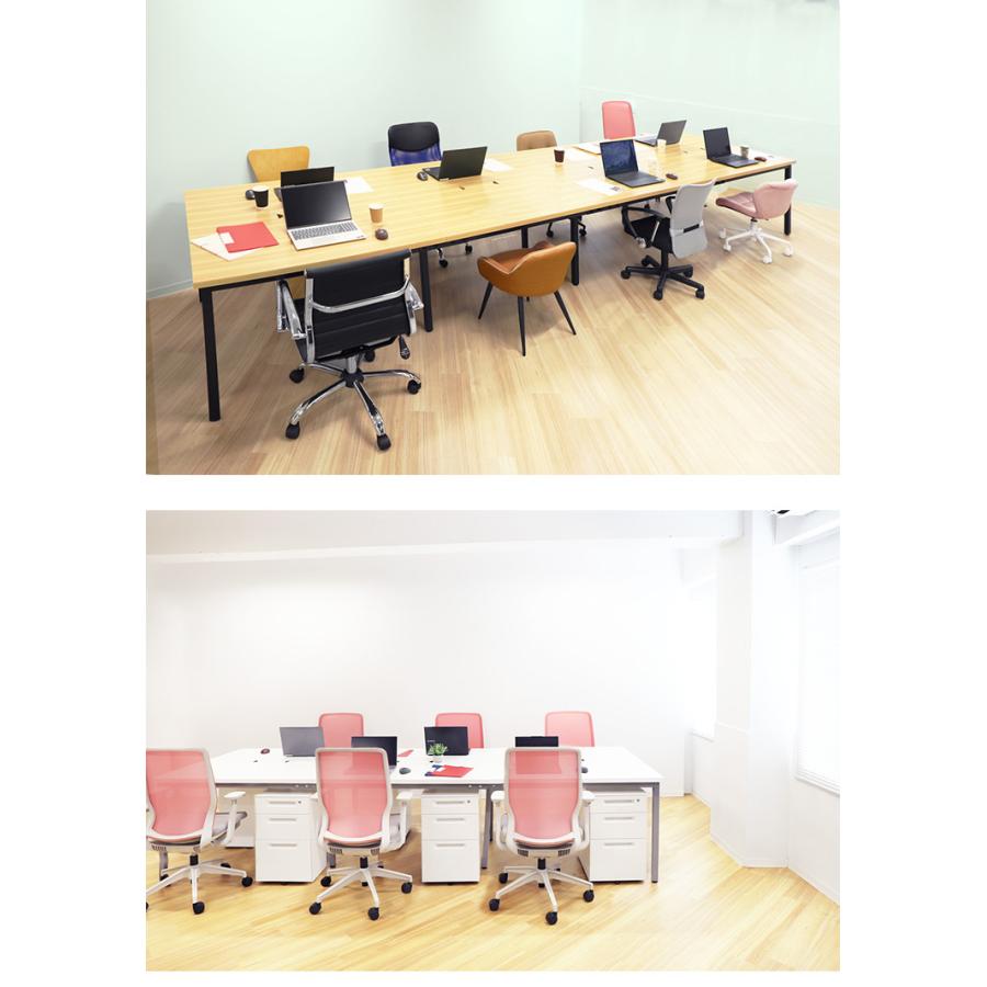 ※法人様限定販売 デスク 配線ボックス付き 240×120cm フリーアドレスデスク ミーティングテーブル ワークテーブル オフィスデスク 代引不可_4