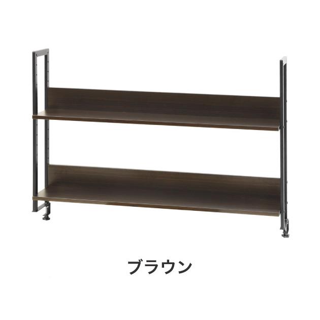 机上ラック 2段タイプ 幅120cm クランプ取り付け式 卓上ラック ハイ